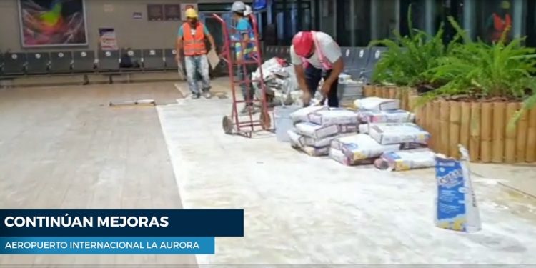 Realizan mejoras en salas del Aeropuerto Internacional La Aurora