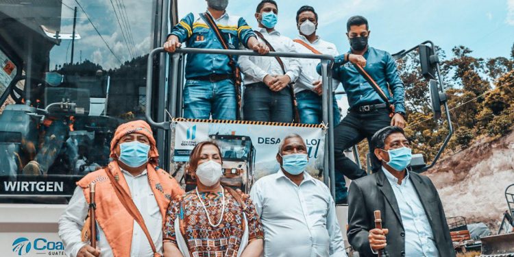 CIV inicia trabajos de reposición carretera RN-7W en San Ildefonso Ixtahuacán, Huehuetenango