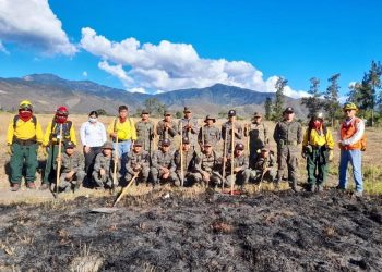 MARN capacita sobre combate y control de incendios forestales en Baja Verapaz