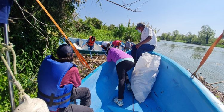 Equipo del MARN trabaja en la conservación del humedal Bocas del Polochic
