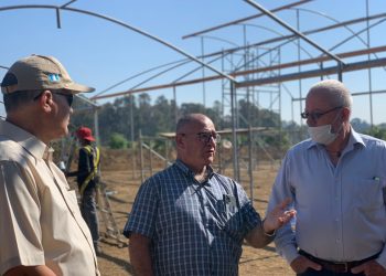Supervisan avances en la construcción del centro de modernización agrícola