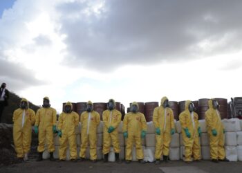 Trasladan 319.04 toneladas métricas de sustancias químicas para su destrucción, durante el 2022