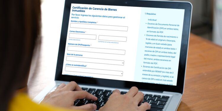 Certificación de Carencia de Bienes, gratuita y en línea