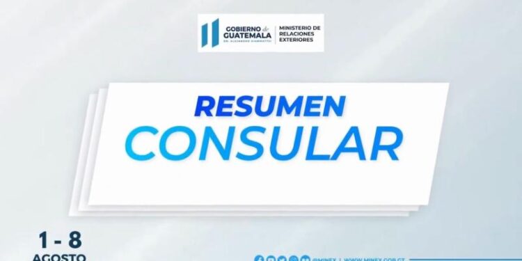Resumen consular del 1 al 8 de agosto