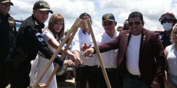 Inician trabajos de construcción de estación policial de Monjas, Jalapa
