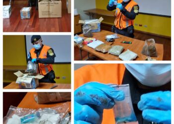PNC localiza posible droga en bodega de encomiendas