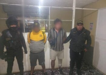 Presunto sicarios detenidos en Sacatepéquez