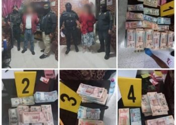 Detienen a dos personas e incautan fuerte cantidad de dinero