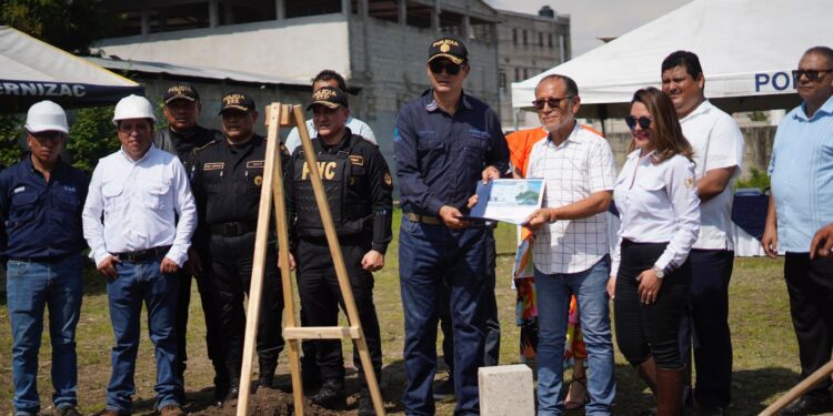 Autoridades de Gobernación inician sexto proyecto de estación  policial