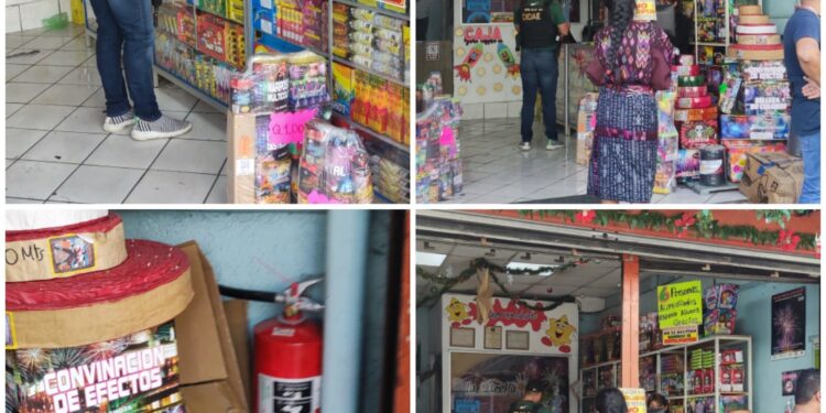 DIDAE realiza inspección en ventas de juegos pirotécnicos