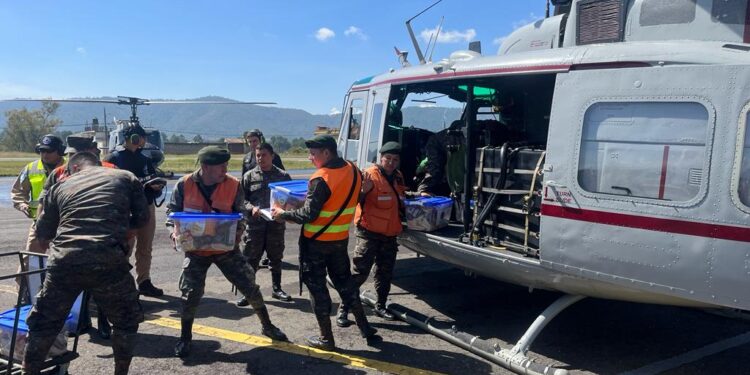 Fuerza de Tarea de Interdicción Aérea realiza misión de apoyo humanitario en Huehuetenango