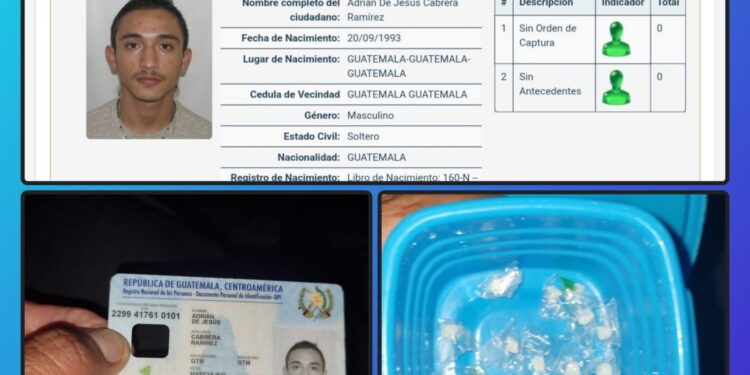 Especialistas de DIDAE detienen a una persona con piedras de crack