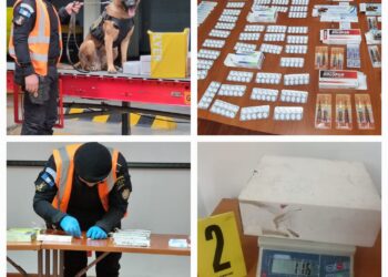 Operativo antinarcótico permite decomiso de metanfetamina en bodega de encomiendas