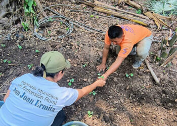 Entregan pilones para huertos comunitarios en San Juan Ermita, Chiquimula