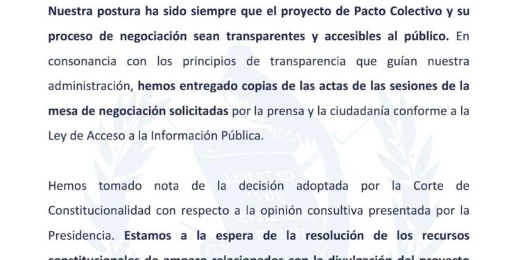 El Ministerio de Educación, ante lo resuelto por la Corte de Constitucionalidad el miércoles 7 de agosto de 2024