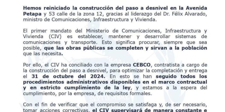 PUENTE PETAPA EN MARCHA