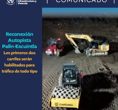 Reconexión Autopista Palín-Escuintla Los primeros dos carriles serán habilitados para tráfico de todo tipo