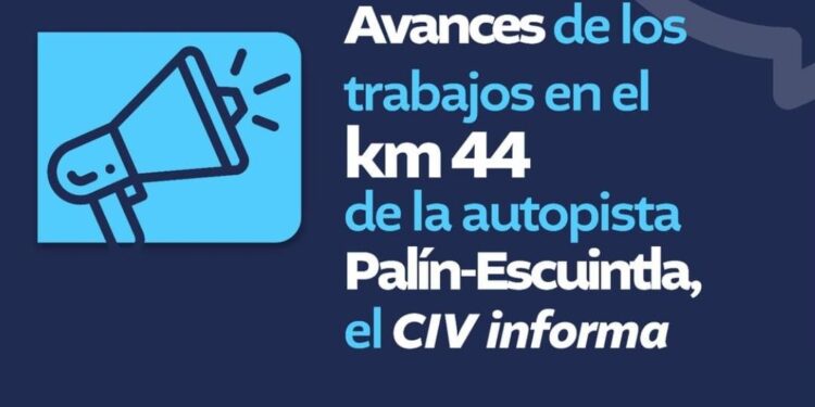 Avances de los trabajos en el km 44 de la autopista Palín-Escuintla, el CIV informa: