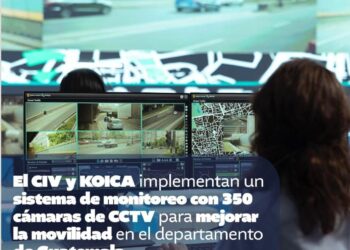 El CIV y KOICA implementan un sistema de monitoreo con 350 cámaras de CCTV para mejorar la movilidad en el departamento de Guatemala