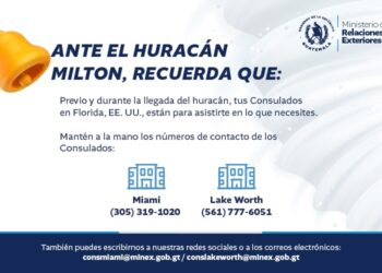 Consulados de Guatemala en Florida, EE. UU., atentos para asistir a los guatemaltecos ante la llegada del huracán Milton