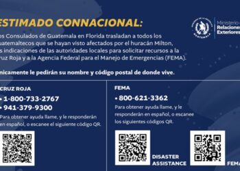 El Minex, por medio de su Red Consular, da seguimiento a la situación de los guatemaltecos en Florida tras el paso del huracán Milton