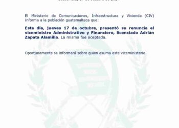 El Ministerio de Comunicaciones, Infraestructura y Vivienda (CIV) informa a la población guatemalteca que: