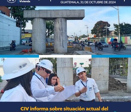 CIV informa sobre situación actual del paso a desnivel de la Avenida Petapa y 53 Calle