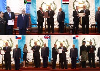 Embajadores de siete países entregan cartas credenciales al Presidente de Guatemala