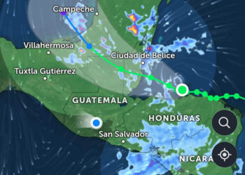 Monitoreo de la tormenta tropical Sara por el tema agrario