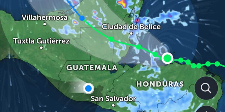 Monitoreo de la tormenta tropical Sara por el tema agrario