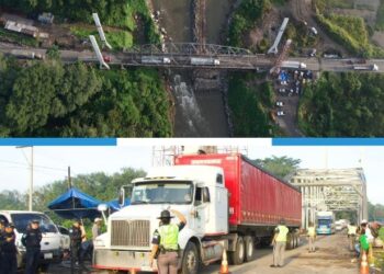 Se abre paso vehicular sobre el puente Nahualate