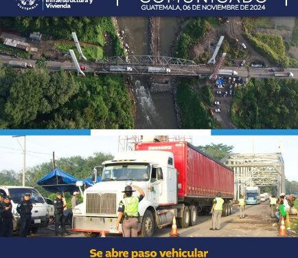 Se abre paso vehicular sobre el puente Nahualate