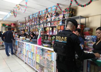 Fuerzas policiales supervisan ventas de fuegos pirotécnicos