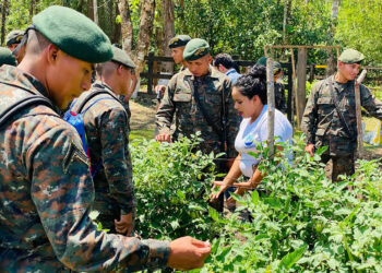 Brigada de Fuerzas Especiales de Poptún aprende producción hortícola