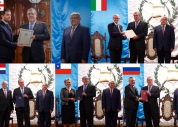 Embajadores de cinco países presentan cartas credenciales al Presidente de Guatemala, Bernardo Arévalo