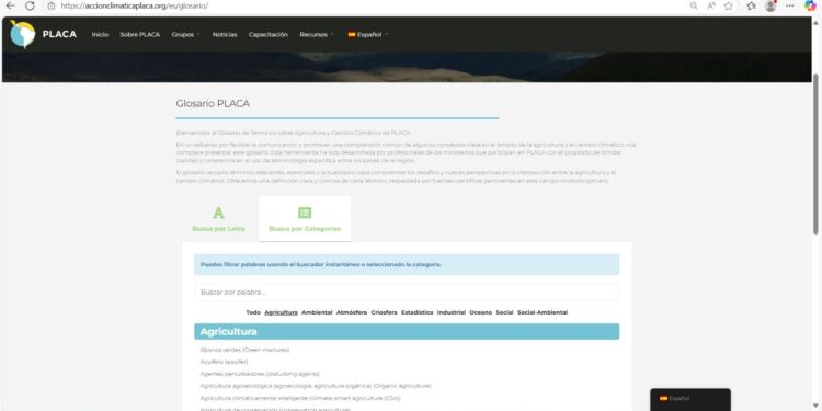 Elaboran glosario virtual relativo a la agricultura y el cambio climático