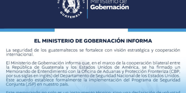 El Ministerio de Gobernación informa: