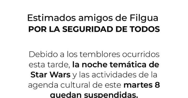Actividades en la Filgua son suspendidas por seguridad