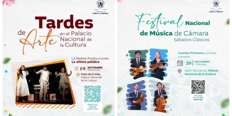 Danza-teatro y música de cámara: una vibrante semana en la cartelera del Palacio Nacional de la Cultura