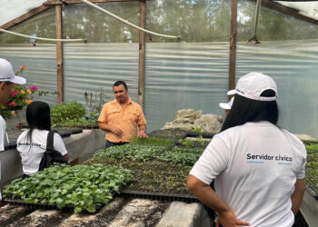 Servidores cívicos capacitados en temas de agricultura sostenible
