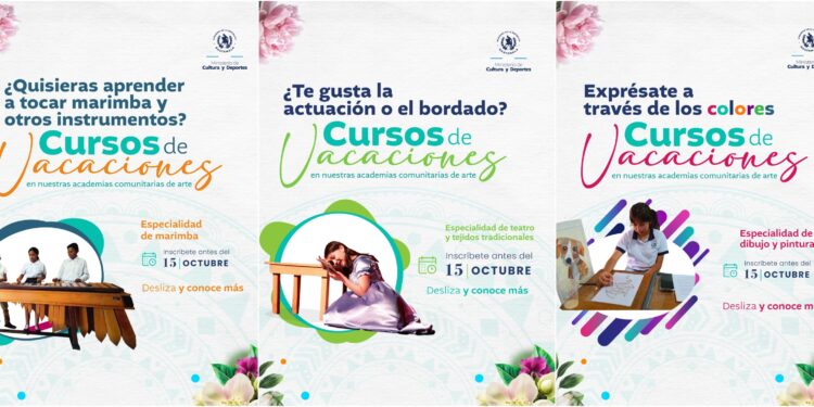 Cursos de Vacaciones 2025 en nuestras academias comunitarias de arte