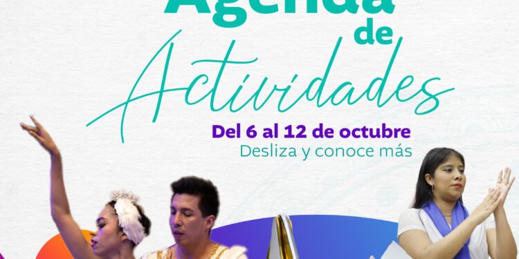 Agenda de actividades del 6 al 12 de octubre