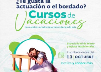 ¡Luz, Cámara y Aguja! Aprende actuación, bordado y más con los cursos de Vacaciones del MCD