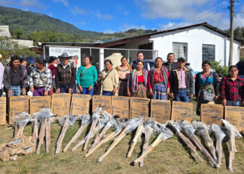 Entregan kits productivos del Sistema Patio a pequeños agricultores de Quiché