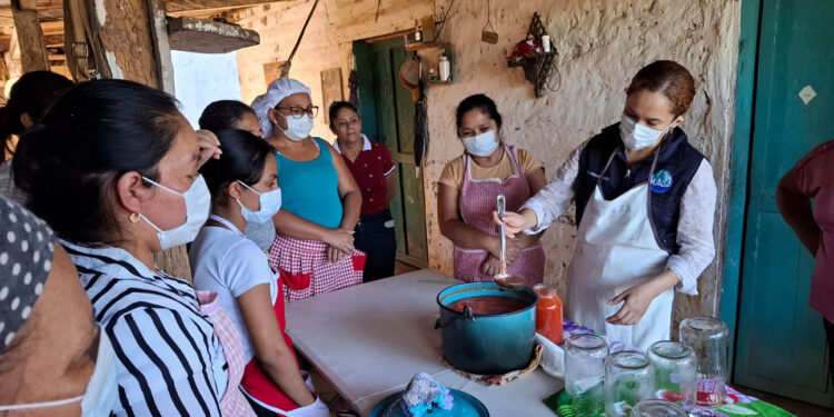 Familias rurales fortalecen su economía mediante técnicas de conservación de alimentos
