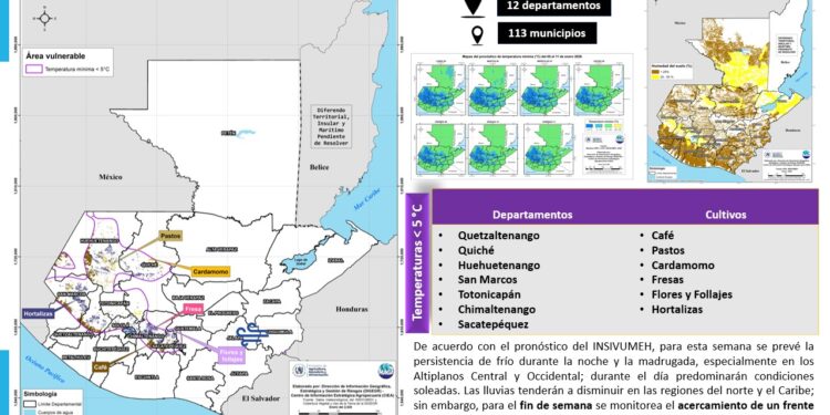 Monitoreo constante porque persisten bajas temperaturas y el posible ingreso de un frente frío