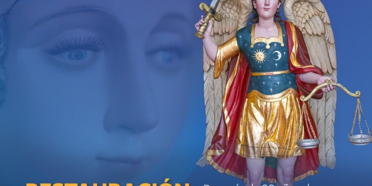 Restauración de la imagen de San Miguel Arcángel