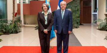 Secretaria de Relaciones Exteriores y Cooperación Internacional de Honduras, Mireya Agüero, realiza visita oficial a Guatemala
