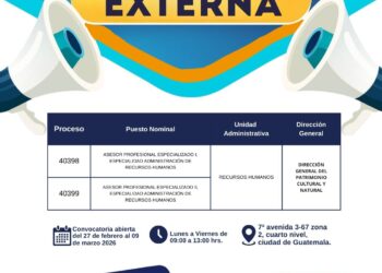 Convocatoria externa: Asesor Profesional Especializado I y II