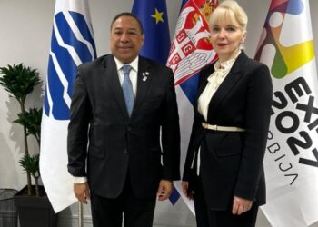 Vicecanciller Julio Orozco sostiene reunión con Ministra de Comercio de Serbia